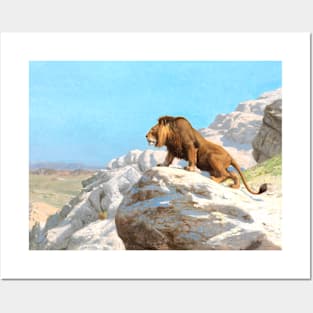 Lion On The Watch 1885, Jean-Léon Gérôme Posters and Art